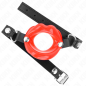 Adjustable lip gag with red leather strap 8 cm – image 2