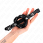 Adjustable lip gag with black leather strap, 39-58 cm – image 2 Adjustable lip gag with black leather strap, 39-58 cm – image 2