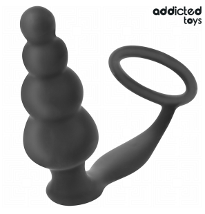 Addicted Toys Analplug mit Ring Model 5 aus Silikon