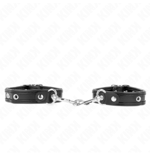 Bracelets de poignet noirs à clous réglables pour adultes 16-22 cm – photo 2