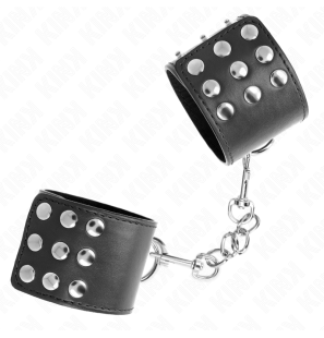 Bracelets de poignet noirs réglables à fermeture pression 19-24 cm – photo 3