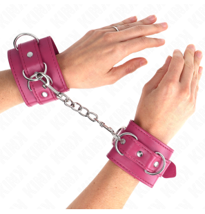 Verstellbare rosa Handgelenkmanschetten mit 3 D-Ringen von KINK – Bild 1