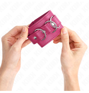 Verstelbare roze polsbandjes met 3 D-ringen van KINK – foto 4