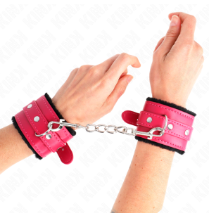 KINK Padded Wrist Cuffs with Adjustable Fuchsia Strap 17-29 cm – image 1