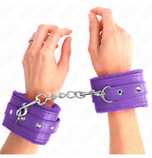 Gepolsterte verstellbare Handgelenkmanschetten Violett 17-29 cm – Bild 1