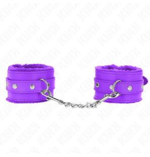 Gepolsterte verstellbare Handgelenkmanschetten Violett 17-29 cm – Bild 2