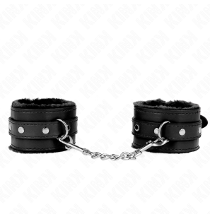 KINK gepolsterte Handgelenkfesseln mit verstellbarem schwarzem Band 17-29 cm – Bild 2