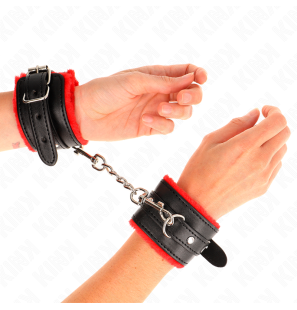 KINK Padded Adjustable Bondage Wrist Straps 17-29 cm – image 1