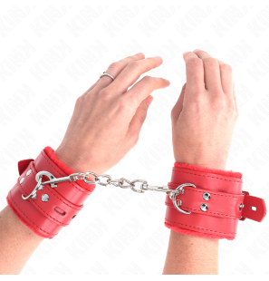 KINK Padded Wrist Cuffs with Red Details and Adjustable Strap – image 1