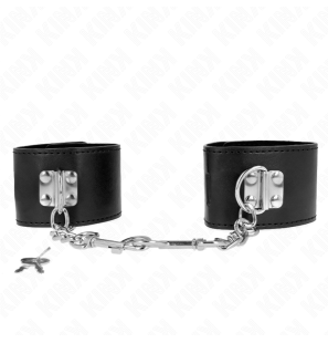 Bracelets de poignet noirs réglables avec cadenas 16-23 cm – photo 2
