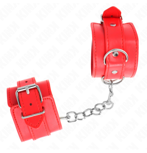 Adjustable red wrist cuffs for adults 20-23 cm – image 3