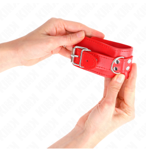 Adjustable red wrist cuffs for adults 20-23 cm – image 4