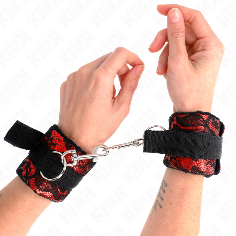 Bracelets de poignet KINK rouges et noirs au design Scandal – photo 1