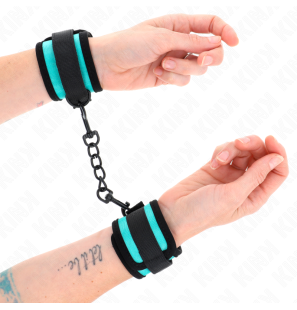 KINK regulowane czarno-niebieskie opaski na nadgarstki 18-32 cm – zdjęcie 1