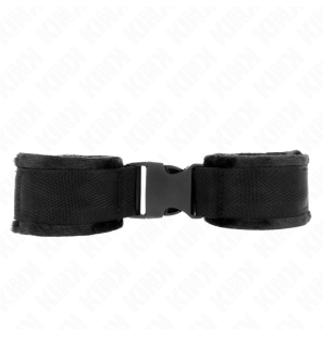 Bracelets de poignet réglables en nylon noir 25-35 cm – photo 2