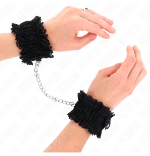 Bracelets de poignet élastiques en dentelle noire pour adultes – photo 1