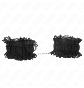 Bracelets de poignet élastiques en dentelle noire pour adultes – photo 2