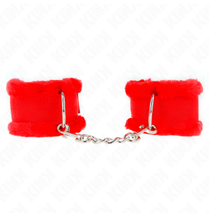 Adjustable wrist cuffs with red lining 17-31 cm – image 2