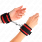 Bracelets de poignet réglables en nylon rouge et noir 18-35 cm – photo 1
