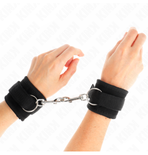 Zwarte verstelbare nylon polsbandjes 18-35 cm