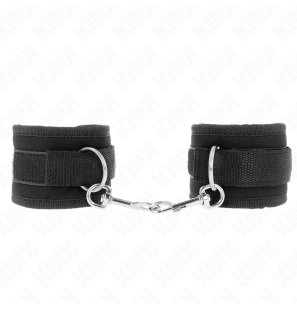 Bracelets de poignet réglables en nylon noir 18-35 cm – photo 2