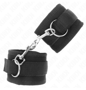 Bracelets de poignet réglables en nylon noir 18-35 cm – photo 3