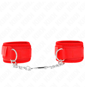 Red neoprene wrist cuffs KINK 42 x 5 cm – image 2
