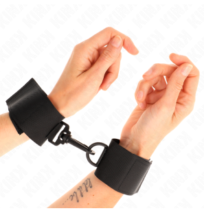 Black nylon wristbands for adults – image 1