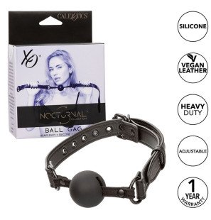 Calexotics Nocturnal zwarte siliconen bal gag 3,75 cm – foto 2
