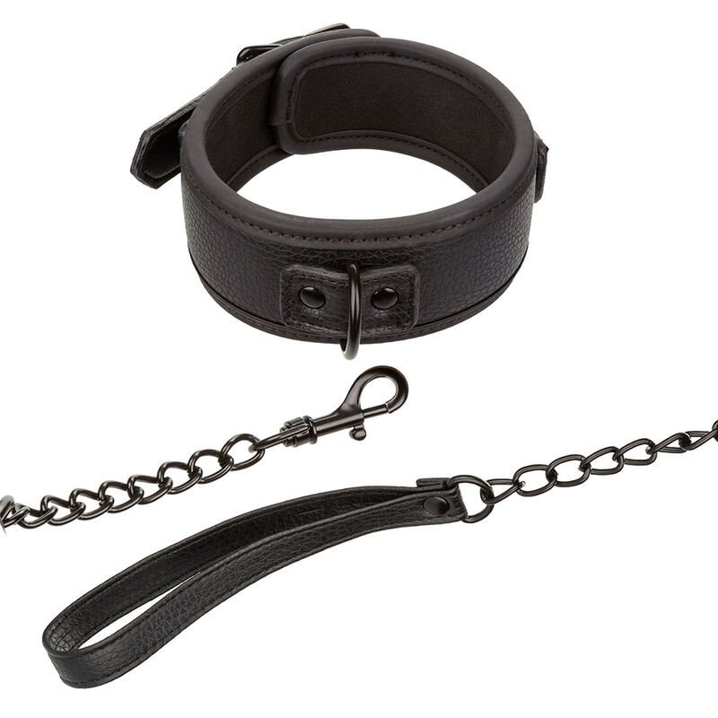 Calexotics Nocturnal Adjustable Leather Collar with Lead – image 1