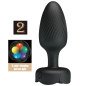 Pretty Love vibrating anal plug with LED light, black 10,8 cm – image 1 Pretty Love vibrating anal plug with LED light, black 10,8 cm – image 1