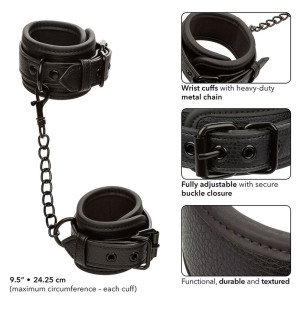 Verstellbare Lederhandfesseln, schwarz, von CalExotics – Bild 4