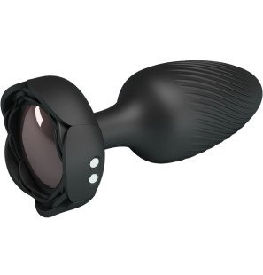 Pretty Love vibrating anal plug with LED light, black 10,8 cm – image 2