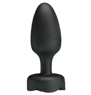 Pretty Love vibrating anal plug with LED light, black 10,8 cm – image 4
