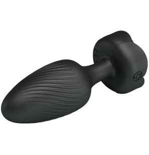 Pretty Love vibrating anal plug with LED light, black 10,8 cm – image 5