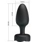 Pretty Love vibrating anal plug with LED light, black 10,8 cm – image 6 Pretty Love vibrating anal plug with LED light, black 10,8 cm – image 6
