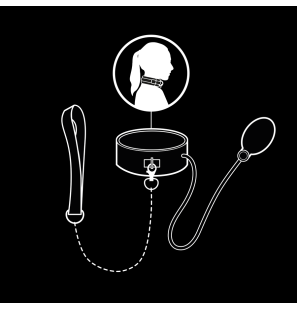 Inflatable bondage collar with chain – image 3