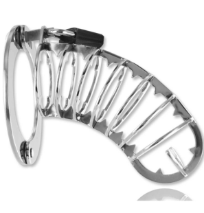 Metalowa klatka na penisa z zamkiem bezpieczeństwa 14 cm – zdjęcie 1