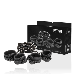 Bed bondage set met luxe neopreen voering voor polsen en enkels – foto 2