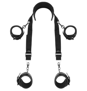 FETISH SUBMISSIVE bondage : menottes doublées avec quatre manchettes – photo 1