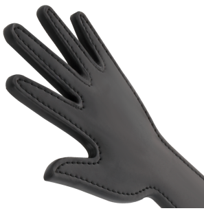 Zwarte handpaddle 9,5 cm voor volwassenen van Darkness
