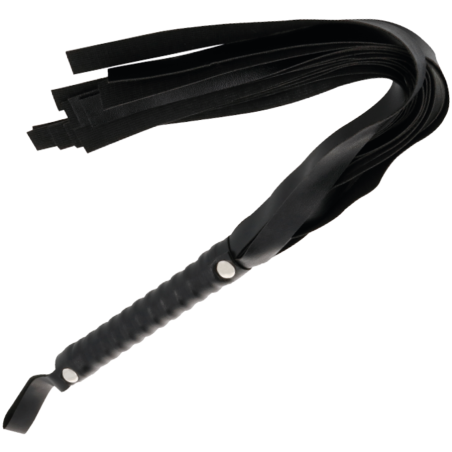 Zwarte bondage zweep 51 cm van Darkness Sensations