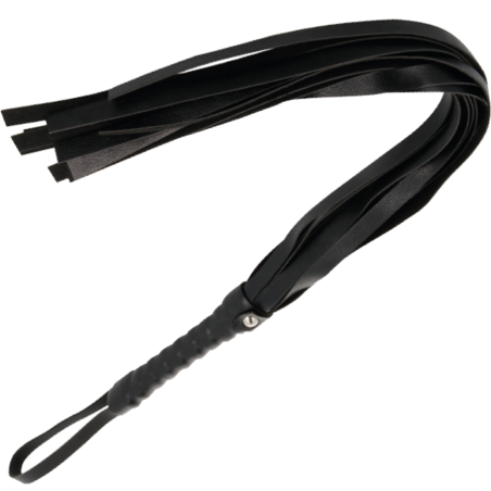 Schwarze Bondage-Peitsche 45 cm für Erwachsene