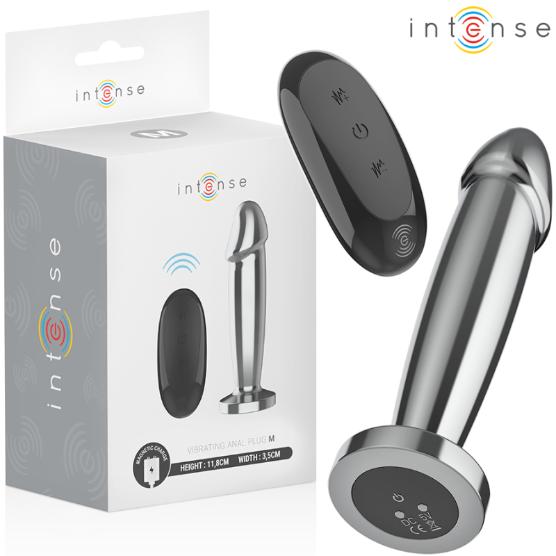 Plug anal vibrant en aluminium avec télécommande Intense M – photo 1 Plug anal vibrant en aluminium avec télécommande Intense M – photo 1
