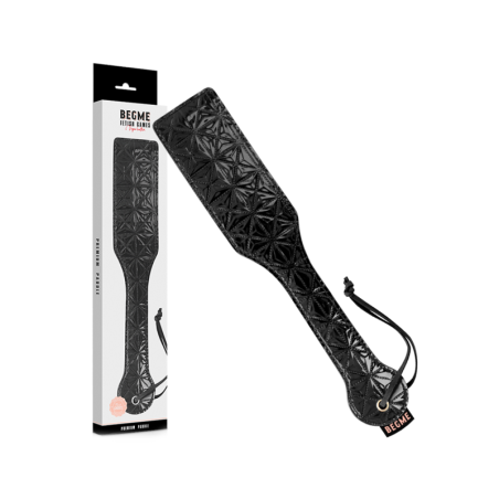 BEGME vegan leren paddle 32 cm – zwarte editie