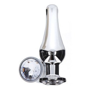 TOYJOY aluminiowy korek analny z klejnotem – średni – zdjęcie 1