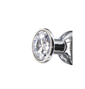 Plug anal en aluminium TOYJOY avec bijou – taille moyenne – photo 2