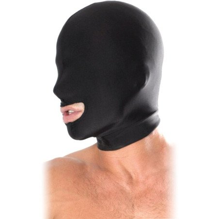 Zwarte balaclava met open mond voor volwassenen – foto 1