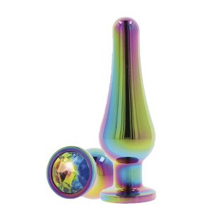 Petit plug anal en aluminium avec bijou arc-en-ciel ToyJoy Twilight Bum Bijou – photo 1