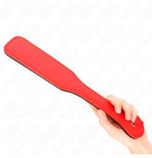 Dubbelzijdige rode en zwarte paddel voor volwassenen 32 x 6 cm